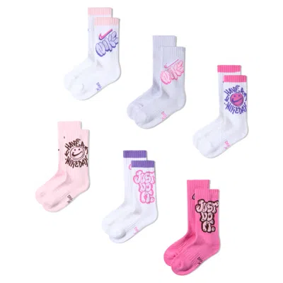 Nike Kids' Dri-fit "have A  Day" Graphic Crew Socks (6 Pairs) In Multi
