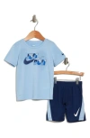 Nike Kids' Drop Graphic T-shirt & Shorts Set In Blue Void