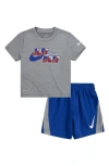 Nike Kids' Drop Graphic T-shirt & Shorts Set In Game Royal