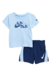 Nike Babies'  Kids' Dropset Graphic Tee & Shorts Set In Purple