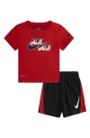 NIKE NIKE KIDS' DROPSET GRAPHIC TEE & SHORTS SET