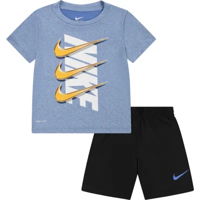 Nike Kids' Dropset T-shirt & Shorts Set In  Polar