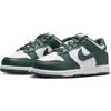 Nike Big Kids Green & White Dunk Low Sneakers