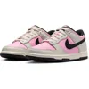 Nike Kids' Dunk Low Basketball Sneaker In Pink Rise/black/light Brown