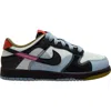 Nike Kids' Dunk Low Basketball Sneaker In White/armory Blue/black