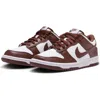 Nike Big Kids White & Burgundy Dunk Low Sneakers In White/redwood