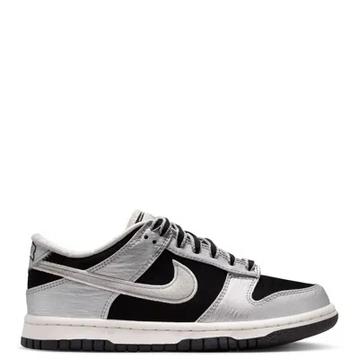 Nike Kids' Dunk Low Lv8 Shoes In Starter Jacket Metallic Silver/black