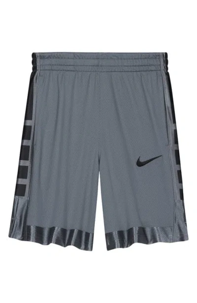 Nike Kids' Elite Basketball Shorts In Smoke Grey/black