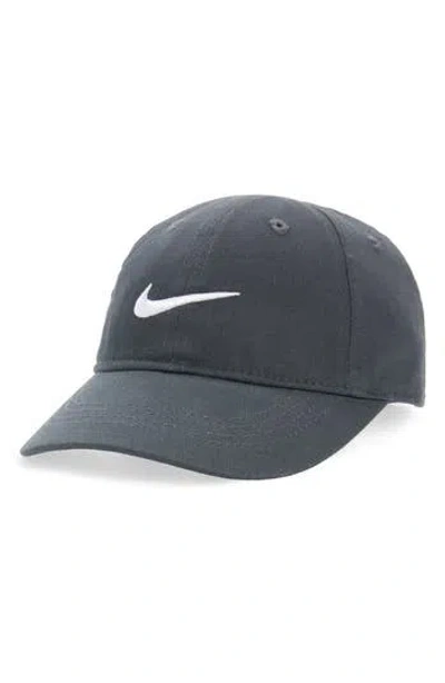 Nike Kids' Embroidered Swoosh Baseball Cap In Gray