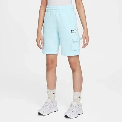 Nike Kids' Emea Si Fleece Shorts In Blue