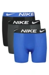 Nike Big Boys 3 Pk. Essential Dri-fit Boxer Briefs In Game Royal