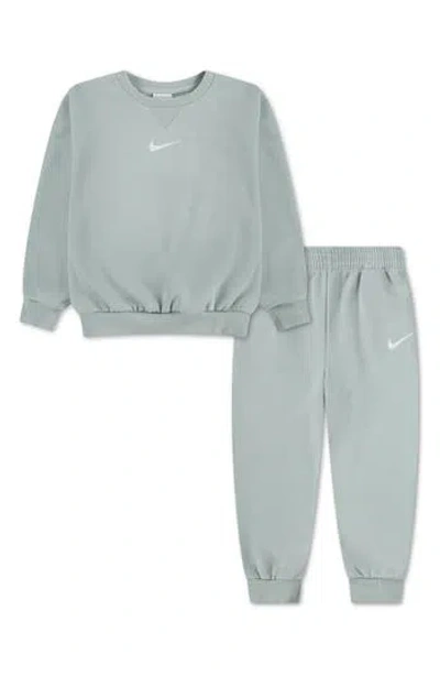 Nike Kids' Essential Fleece Sweatshirt & Joggers Set In Gray