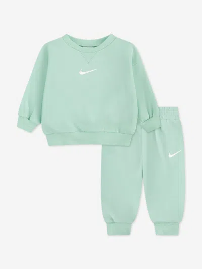 Nike Babies' Kids Essential Fleece Tracksuit In Green