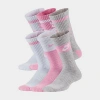 Nike Kids' Everyday Cushioned Crew Socks (6-pack) In White/pink/grey