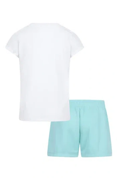 Nike Kids' Femme Pop Short Sleeve T-shirt & Shorts Set In White
