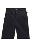 Nike Kids' Flat Front Stretch Chino Skate Shorts In Black