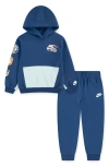 Nike Kids' Fleece Hoodie & Joggers Set In Blue