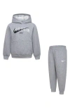 Nike Kids' Fleece Pullover & Joggers Set In Dark Grey Heather