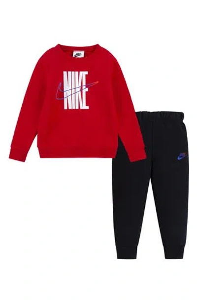 Nike Kids' Fleece Pullover Sweatshirt & Joggers Set In Multi