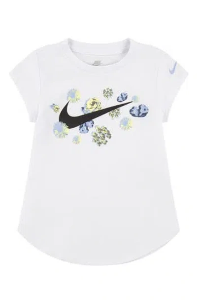 Nike Kids' Floral Futura Graphic T-shirt In White
