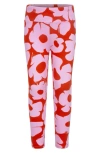 Nike Kids' Floral Leggings In Picante Red