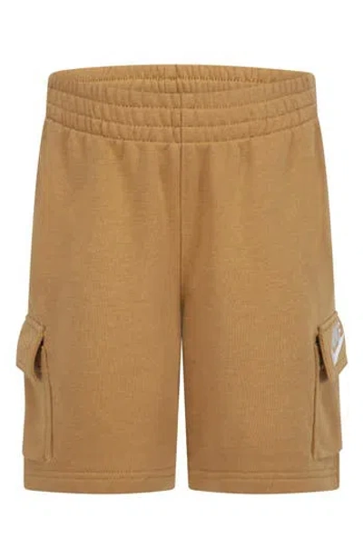Nike Kids' French Terry Cargo Shorts In Brown