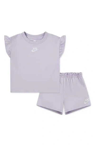 Nike Kids' French Terry T-shirt & Shorts Set In Pink