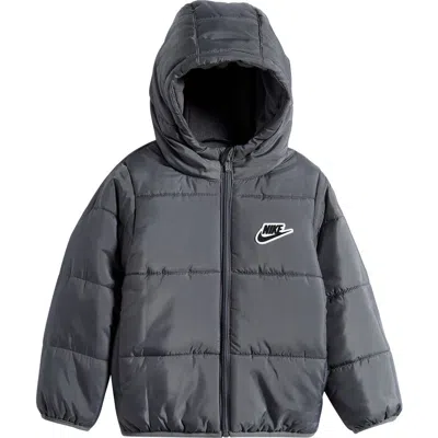 Nike Kids' Futura Essential Heavyweight Puffer Jacket In Gray