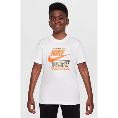 Nike Kids' Futura Graphic T-shirt In White