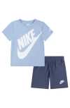 Nike Kids' Futura Graphic Tee & Shorts In Diffused Blue