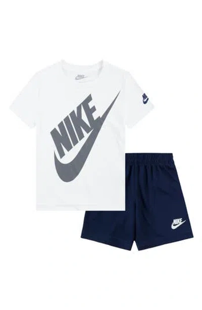 Nike Kids' Futura Graphic Tee & Shorts In Midnight