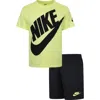 Nike Kids' Futura Graphic Tee & Shorts Set In Black/neon