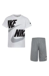 Nike Toddler Boys Split Futura T-shirt And Shorts, 2 Piece Set In Carbon Heather