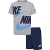 Nike Kids' Futura Performance Graphic T-shirt & Shorts Set In Midnight Navy