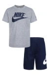 Nike Kids' Futura Tee & Shorts Set In Bluebird