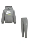 Nike Kids' Futura Wrap Hoodie & Pull-on Pants Set In Dark Stucco