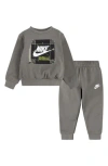Nike Kids' Future Utility Crew Sweater & Sweatpants Set In Dark Stucco