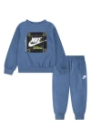 Nike Kids' Future Utility Crew Sweater & Sweatpants Set In  Aegean Storm