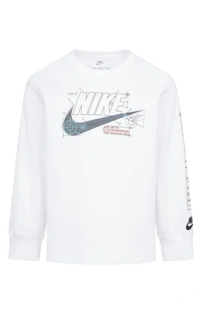 Nike Kids' Future Utility Long Sleeve Graphic T-shirt In White