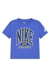 Nike Kids' Giant Varsity Logo Graphic T-shirt In Blue
