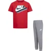 Nike Kids' Gradient Futura Pants Set In Dark Grey Heather