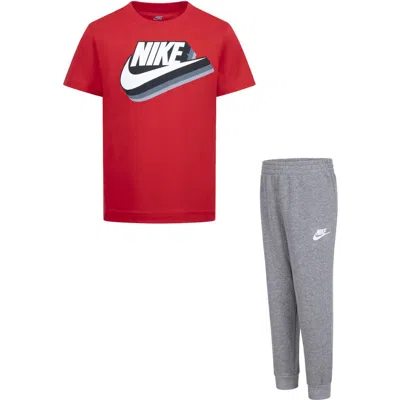 Nike Kids' Gradient Futura Pants Set In Dark Grey Heather