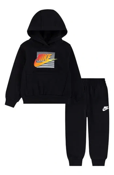 Nike Kids' Gradient Futura Pullover Hoodie & Joggers Set In Black