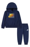 Nike Kids' Gradient Futura Pullover Hoodie & Joggers Set In Midnight Navy