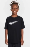 Nike Kids' Graphic T-shirt In Black/white