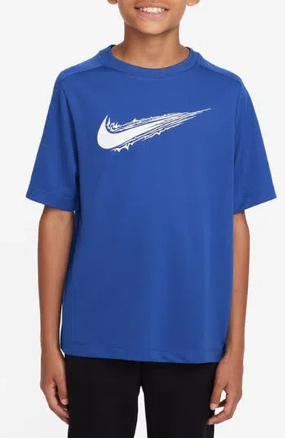 Nike Kids' Graphic T-shirt In Game Royal/white