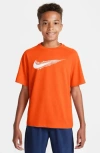 Nike Kids' Graphic T-shirt In Safety Orange/white