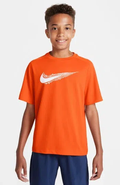 Nike Kids' Graphic T-shirt In Safety Orange/white