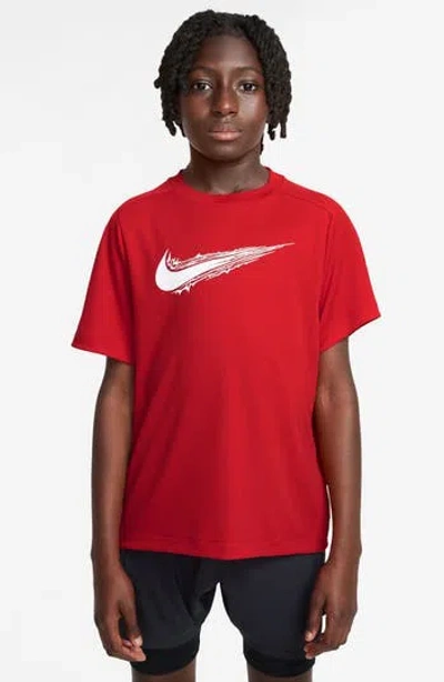 Nike Kids' Graphic T-shirt In University Red/white