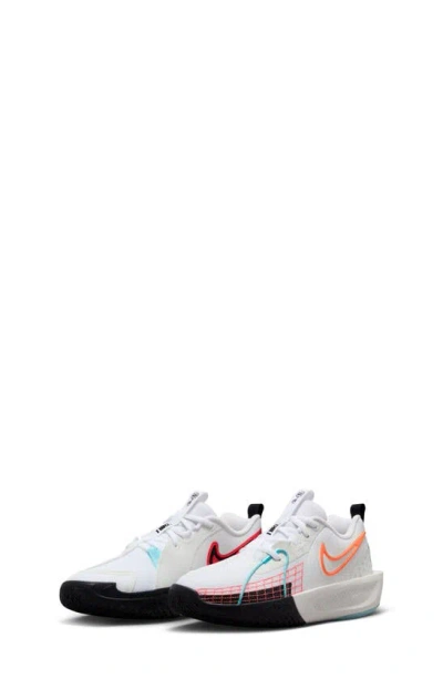 Nike Kids' G.t. Cut 3 Basketball Shoe In White/ Copa/ White/ Orange